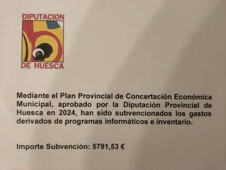 Subvencionados por la Diputación Provincial de Huesca gastos de...