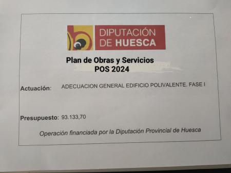 Adecuación general edificio polivalente Fase I, obra financiada por el...