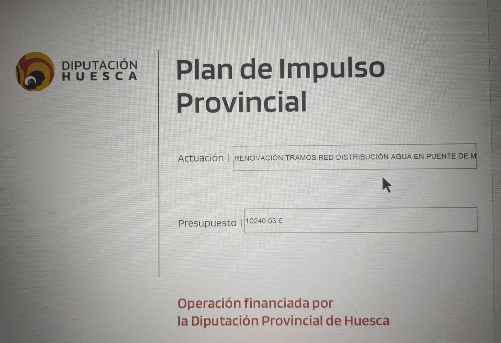 Imagen Actuación de renovación tramos red agua financiada por la Diputación PIP 2025