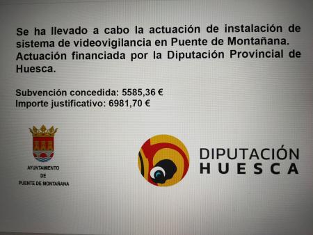 Instalación sistema de videovigilancia en Puente de Montañana